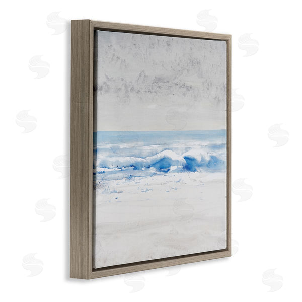 Stupell Industries Tim O'Toole | Abstract Ocean Shoreline Waves Nautical Beach Design Wall Art