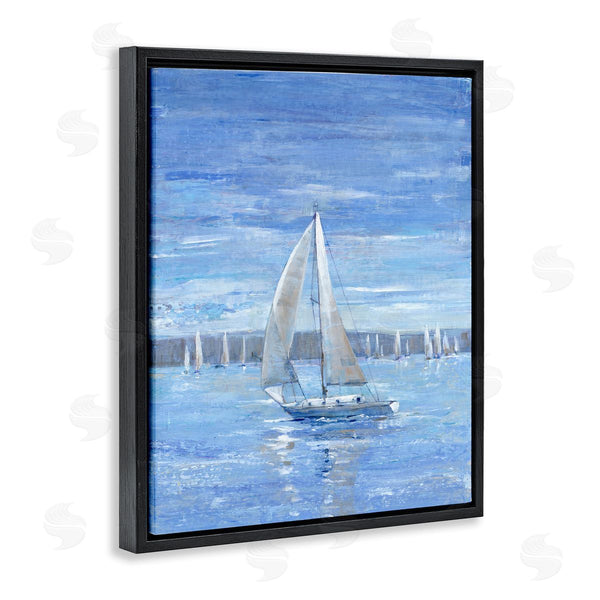 Stupell Industries Tim O'Toole | Blue Sailboat Painting