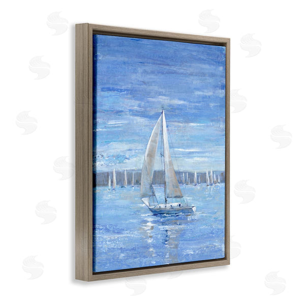 Stupell Industries Tim O'Toole | Blue Sailboat Painting