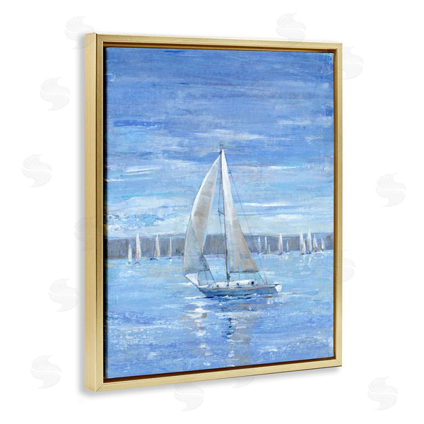Stupell Industries Tim O'Toole | Blue Sailboat Painting