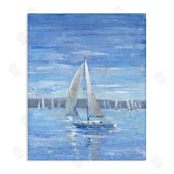 stupell industries Tim O'Toole | Blue Sailboat Painting
