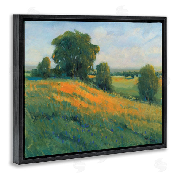 Stupell Industries Tim O'Toole | Green Rolling Hills Blue Poppy Fields Landscapes