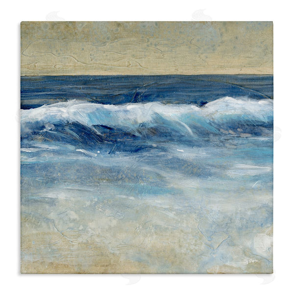 stupell industries Tim O'Toole | Incoming Beach Tide Contemporary Painting Soft Whitecaps Wall Art