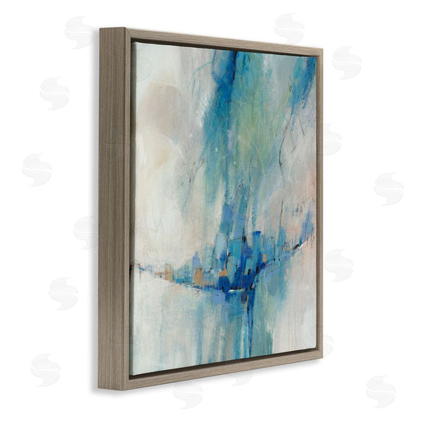 Stupell Industries Tim O'Toole | Modern Blue Shapes Gathered Wall Art
