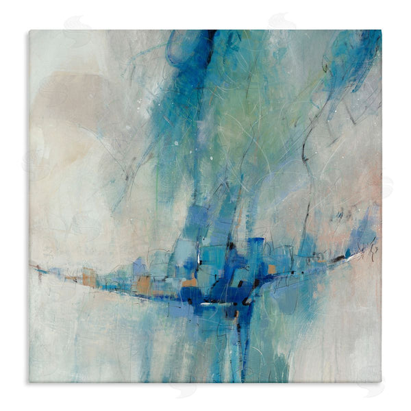 stupell industries Tim O'Toole | Modern Blue Shapes Gathered Wall Art