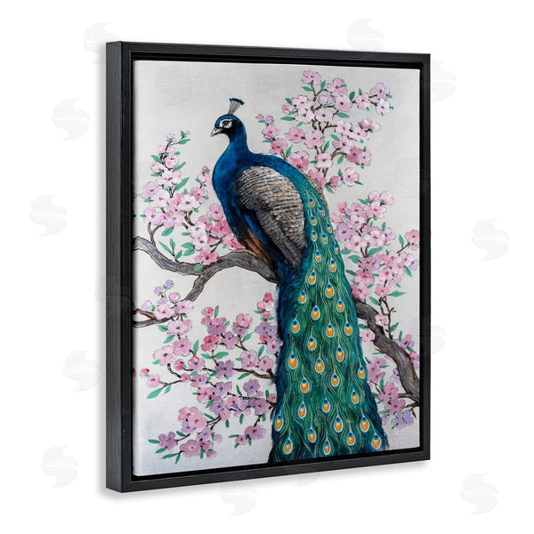 Stupell Industries Tim O'Toole | Peacock & Cherry Blossoms Wall Art