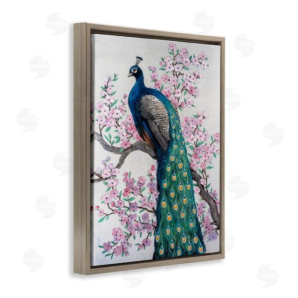 Stupell Industries Tim O'Toole | Peacock & Cherry Blossoms Wall Art