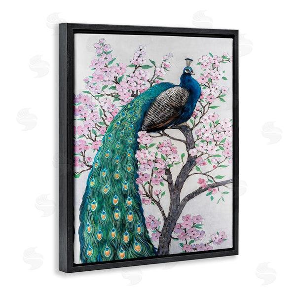 Stupell Industries Tim O'Toole | Peacock Perched On Florals Wall Art