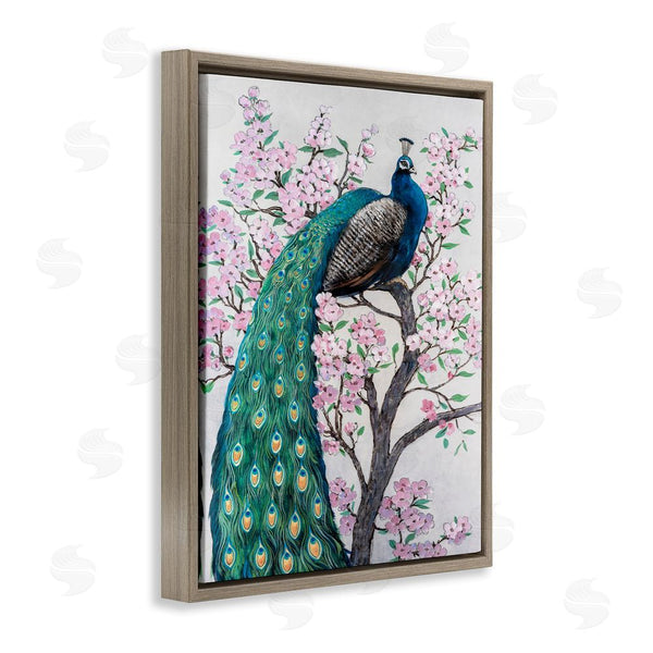 Stupell Industries Tim O'Toole | Peacock Perched On Florals Wall Art