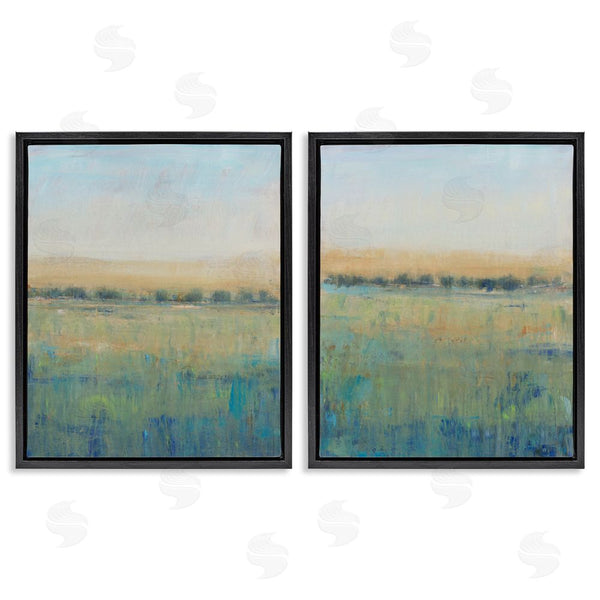 Stupell Industries Tim O'Toole | Sunset Open Meadow Soft Green Floral Field Wall Art