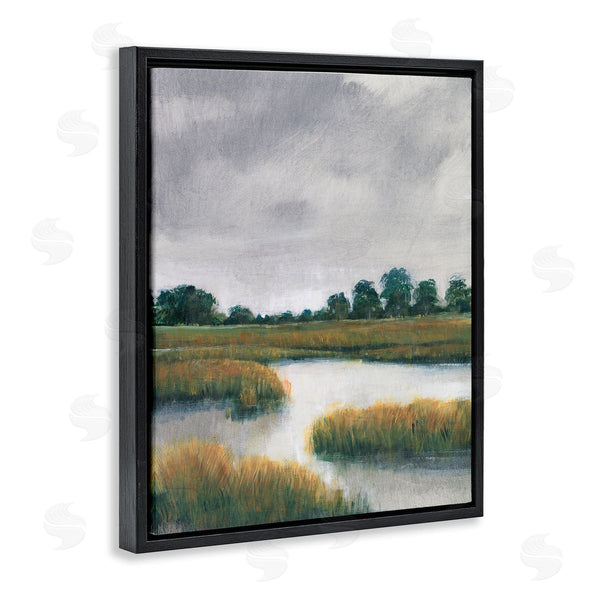 Stupell Industries Tim OToole | Cloudy Rural Marsh Landscape