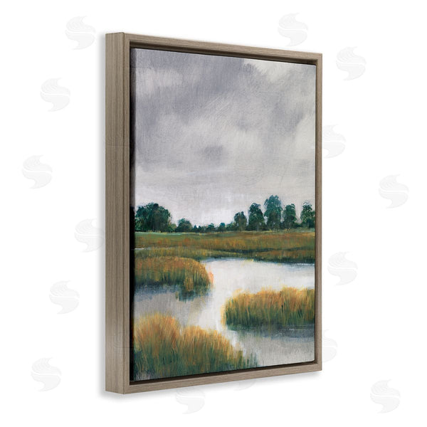 Stupell Industries Tim OToole | Cloudy Rural Marsh Landscape