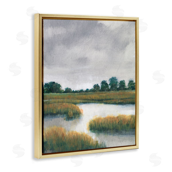 Stupell Industries Tim OToole | Cloudy Rural Marsh Landscape