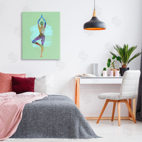 Stupell Industries Tim Parker | Meditating Standing Pose Wall Art