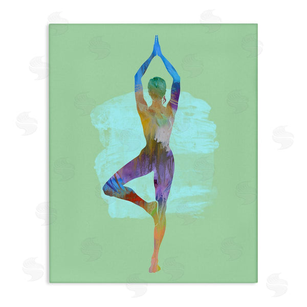 stupell industries Tim Parker | Meditating Standing Pose Wall Art