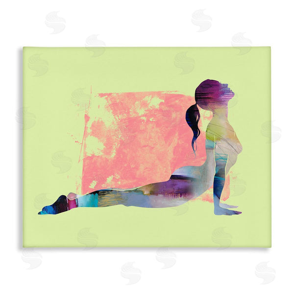 stupell industries Tim Parker | Yoga Pose on Yellow Wall Art