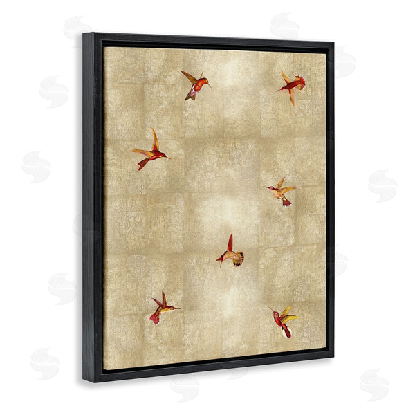 Stupell Industries Tina Blakely | Red Hummingbirds Flying Pattern Wall Art