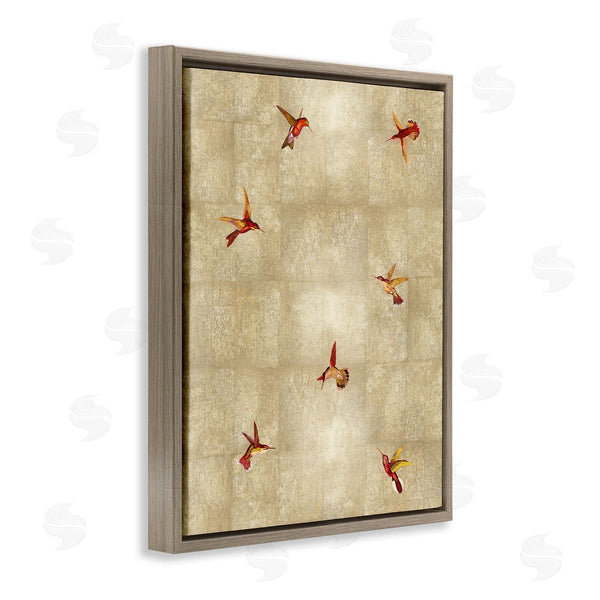 Stupell Industries Tina Blakely | Red Hummingbirds Flying Pattern Wall Art
