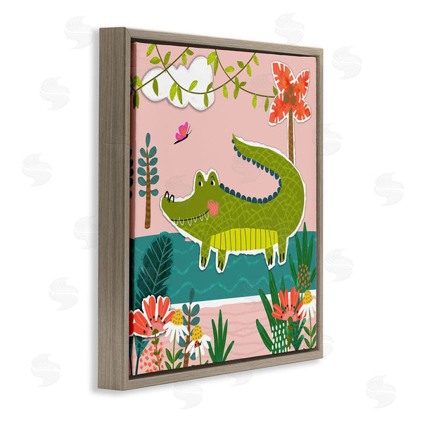 Stupell Industries Tina Finn | Alligator In Swamp Wall Art