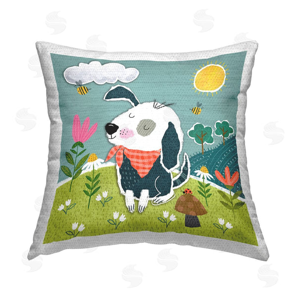 Stupell Industries Tina Finn | Countryside Dog Landscape Printed Throw Pillow