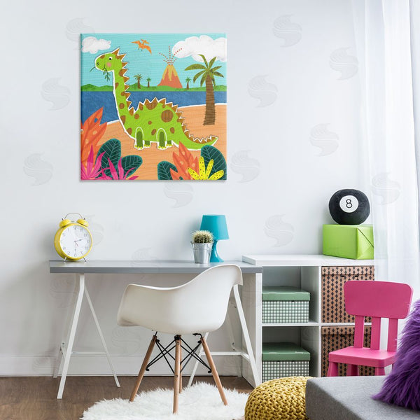 Stupell Industries Tina Finn | Dinosaur On Beach Wall Art