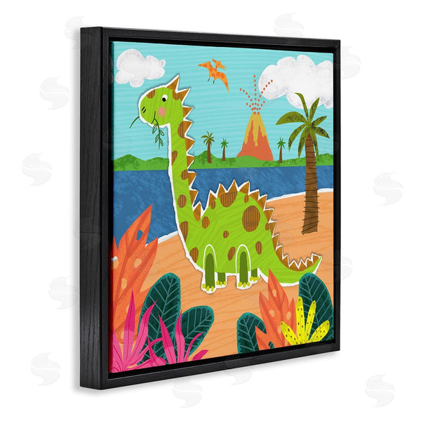Stupell Industries Tina Finn | Dinosaur On Beach Wall Art