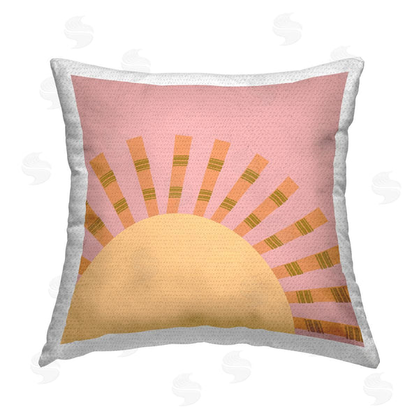 Stupell Industries Tina Finn | Minimal Sun Rays Printed Throw Pillow
