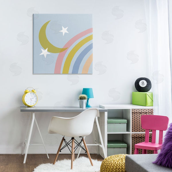 Stupell Industries Tina Finn | Rainbow And Moon Shape Wall Art