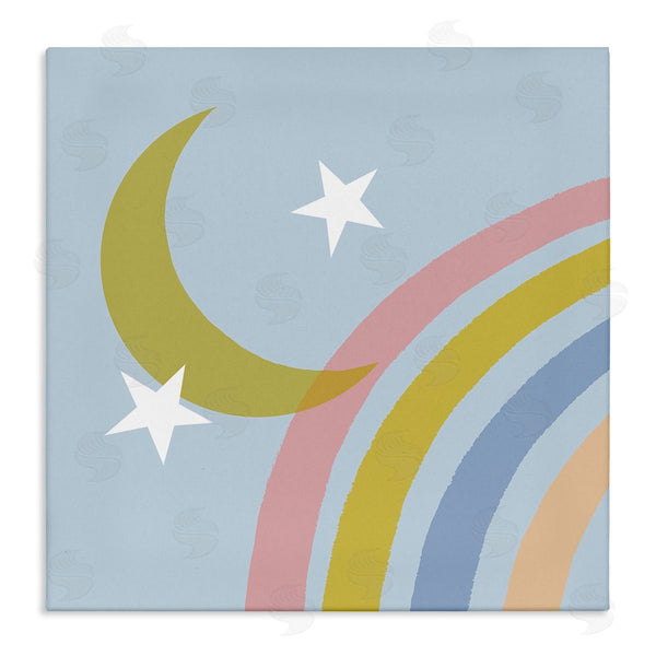 stupell industries Tina Finn | Rainbow And Moon Shape Wall Art