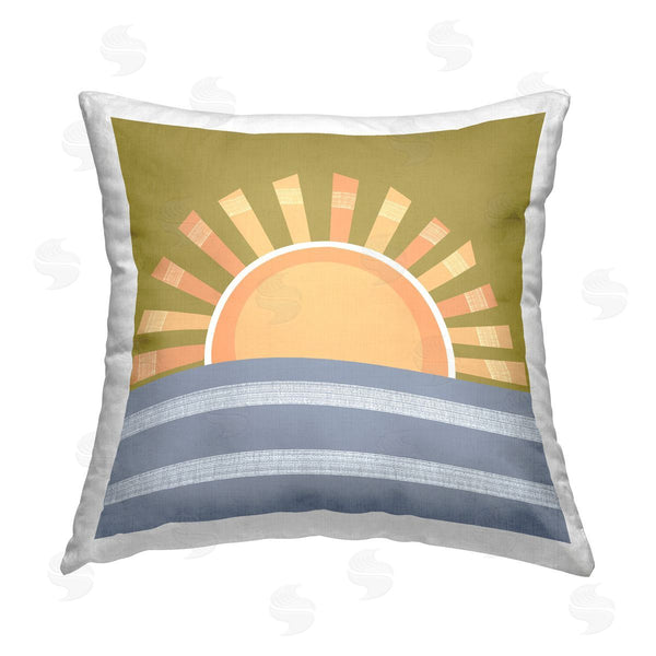 stupell industries Tina Finn | Rising Sun Over Ocean Printed Throw Pillow