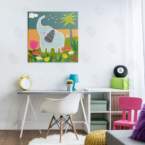 Stupell Industries Tina Finn | Tropical Elephant Scene Wall Art