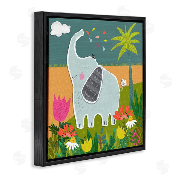 Stupell Industries Tina Finn | Tropical Elephant Scene Wall Art