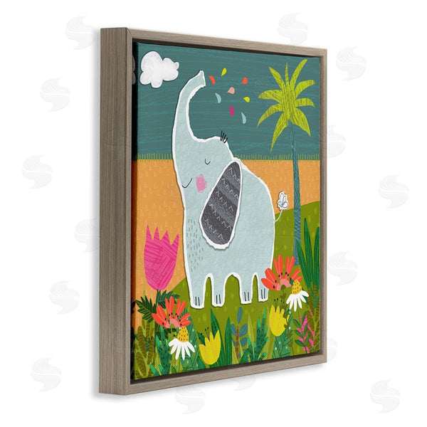 Stupell Industries Tina Finn | Tropical Elephant Scene Wall Art