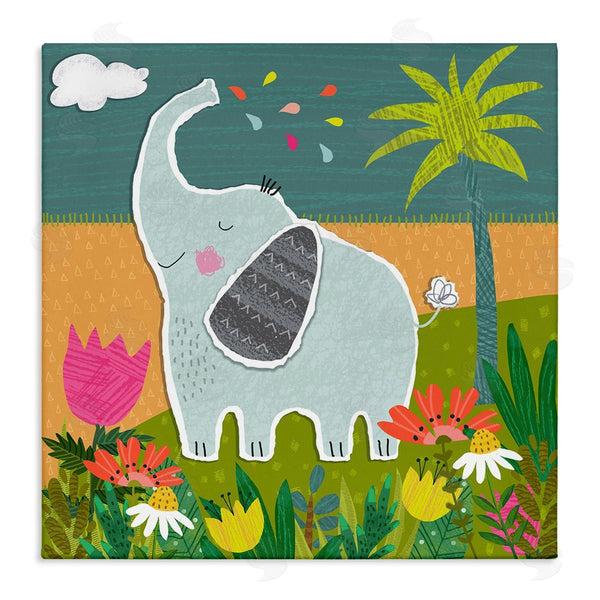 stupell industries Tina Finn | Tropical Elephant Scene Wall Art