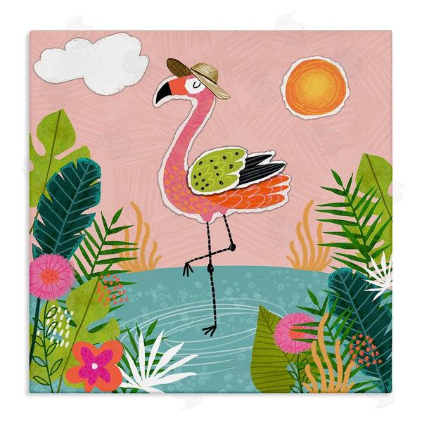 stupell industries Tina Finn | Tropical Flamingo Pond Wall Art