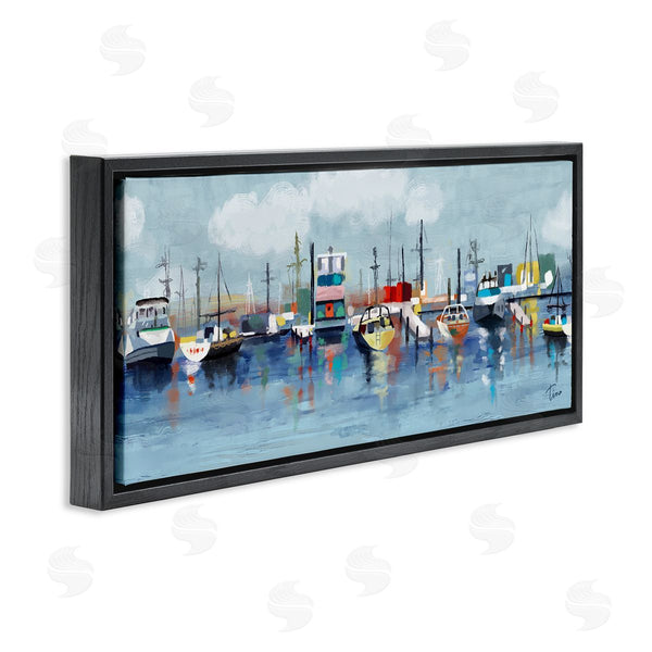 Stupell Industries Tina Finn | Varied Boats Docked Port Marina Wall Art