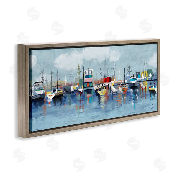 Stupell Industries Tina Finn | Varied Boats Docked Port Marina Wall Art