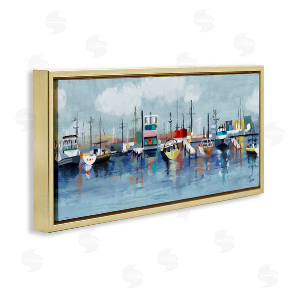 Stupell Industries Tina Finn | Varied Boats Docked Port Marina Wall Art
