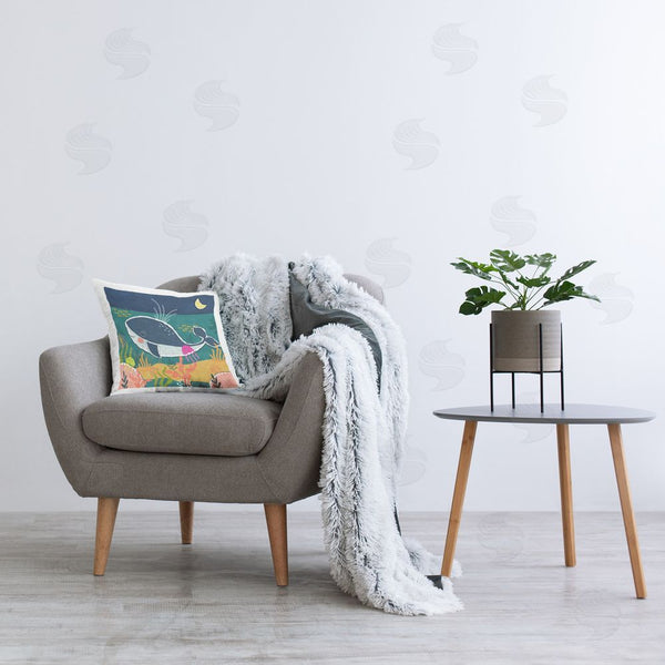 Stupell Industries Tina Finn | Whale At Nighttime Printed Throw Pillow