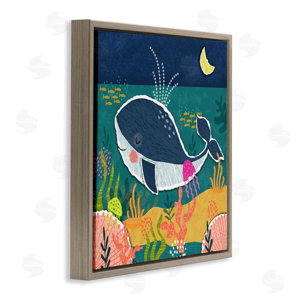 Stupell Industries Tina Finn | Whale At Nighttime Wall Art
