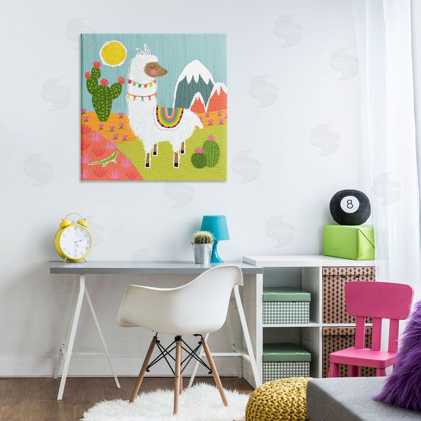 Stupell Industries Tina Finn | Whimsical Llama Scene Wall Art