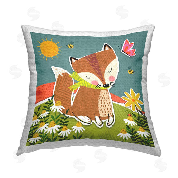 Stupell Industries Tina Finn | Whimsical Nature Fox Printed Throw Pillow