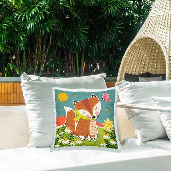 Stupell Industries Tina Finn | Whimsical Nature Fox Printed Throw Pillow