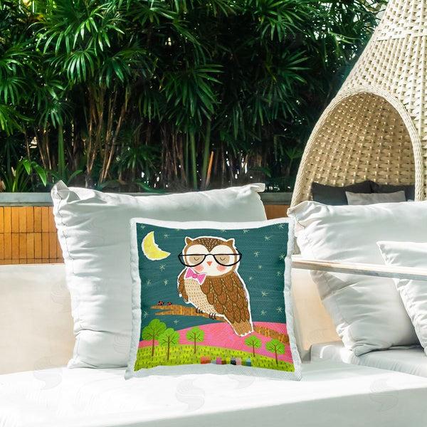 Stupell Industries Tina Finn | Wise Owl On Branch Printed Throw Pillow