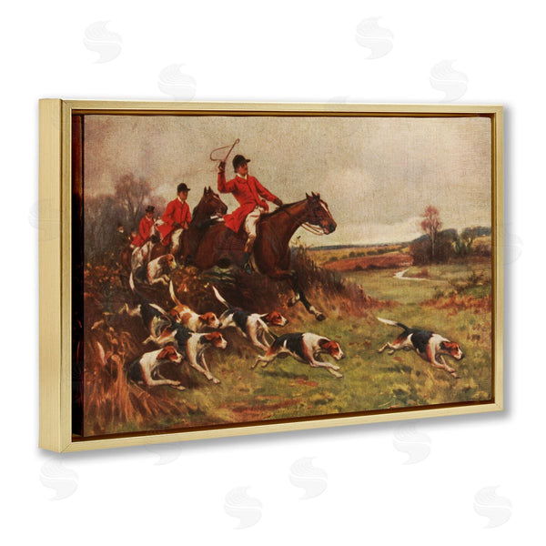 Stupell Industries Tina Higgins Designs Inc. | Hunting Dogs In Countryside