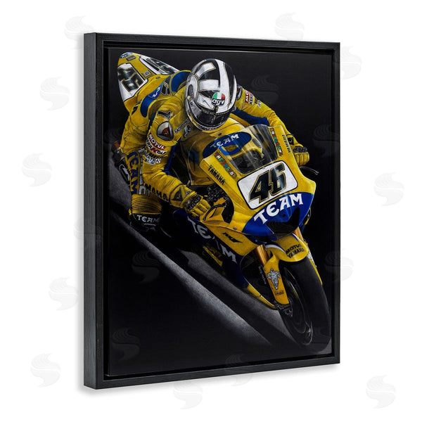 Stupell Industries Todd Strothers | Motorcycle Racer Yellow Uniform