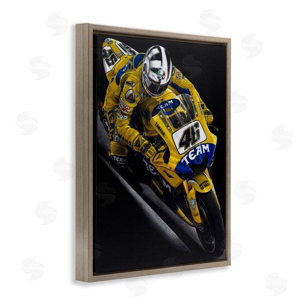 Stupell Industries Todd Strothers | Motorcycle Racer Yellow Uniform