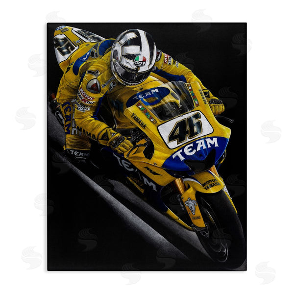 stupell industries Todd Strothers | Motorcycle Racer Yellow Uniform