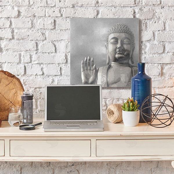 Stupell Industries Tom Bray | Buddha Inspired Portrait Greyscale Eastern Figure Wall Art