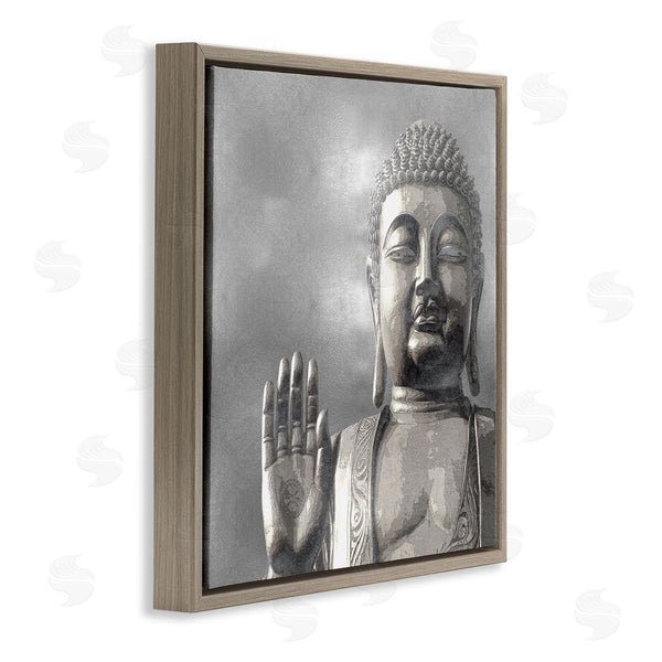 Stupell Industries Tom Bray | Buddha Inspired Portrait Greyscale Eastern Figure Wall Art